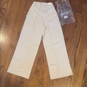 Stylish Beige Ribbed Pants